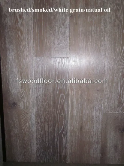 natural white oiled wire brushed oak flooring