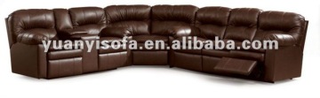 Dark-brown Color Reclining Sectional Sofa Set