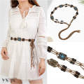Elegant Handwoven Waist Rope with Forest Dot Design