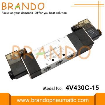 Valvole a solenoide pneumatica 4V430C-15 5/3 Way 1/2 &quot;