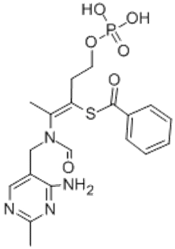 Benzenecarbothioicacid,S-[2-[[(4-amino-2-methyl-5-pyrimidinyl)methyl]formylamino]-1-[2-(phosphonooxy)ethyl]-1-propen-1-yl]ester CAS 22457-89-2