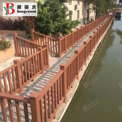 Easy Installation Rot-Proof WPC Railing and Waterproof Guardrails for Outdoor Gardens