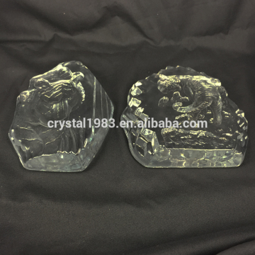 3d laser engraving craft trophy tiger crystal iceberg