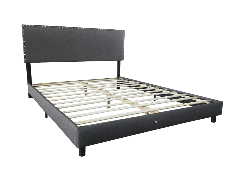 CIAOSLEELE Campo de cama de tamaño completo, cama de plataforma tapizada