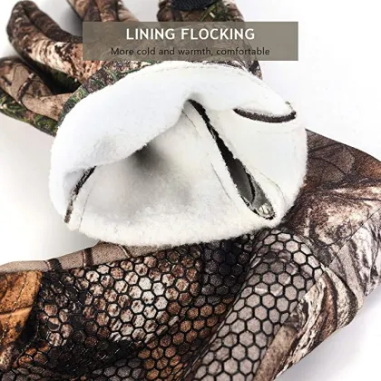 Camouflage Anti-Slip Finger Gloves for Men - Workout, Shooting, Hunting
