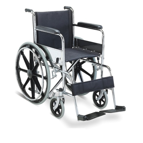 De Buena Calidad Silla de ruedas plegable de acero inoxidable para discapacitados