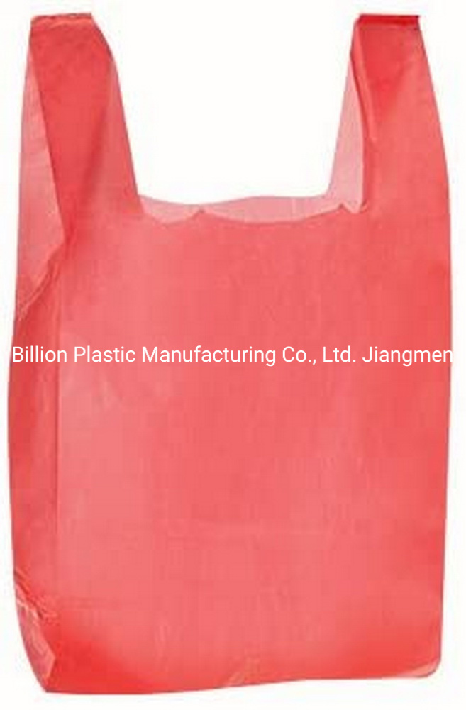White Gravure printing Wholesale Custom Size T Shirt Packing Shopping Grocery Plastic Bag