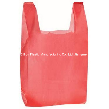 White Gravure printing Wholesale Custom Size T Shirt Packing Shopping Grocery Plastic Bag