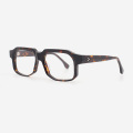 Hexagonal thick Acetate Unisex Optical Frames 23A3093