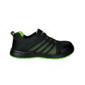 Paso activo Green Flyknit Safety Shoe de seguridad