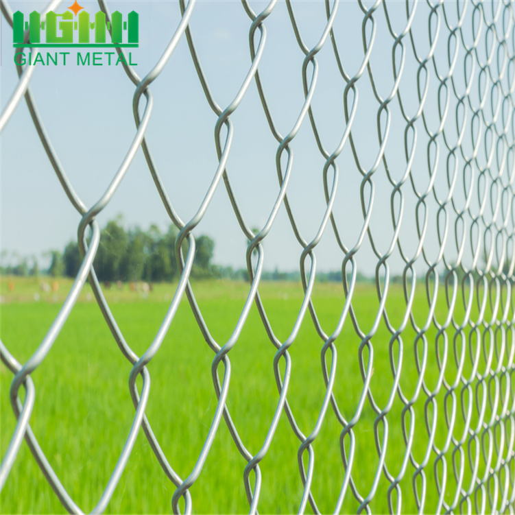 Galvanized Diamond Wire Mesh Used Chain Link Fence