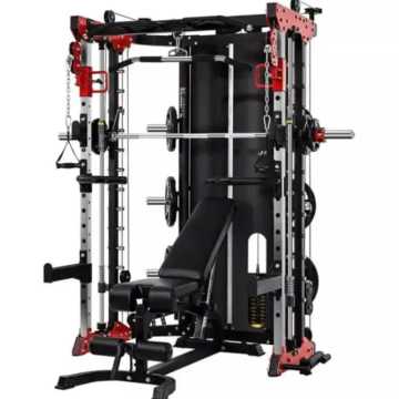 Gym Equipment: Multi-Function Station - Squat Rack, Smith Trainer, and Cable Crossover