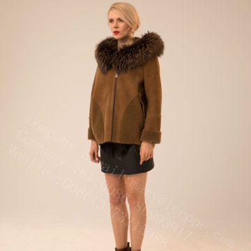 Copenhagen Fur Hooded Short Jacket For Lady