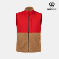 Gilet da uomo in pile ibrido bicolore