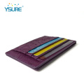 Benutzerdefinierte Farbe Echtes Leder Visa-Kartenhalter