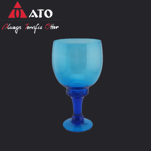 Blue Solid Glass Candle Holder Solid home decor