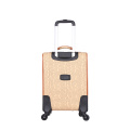 Simple PU leather luggage with silence wheels