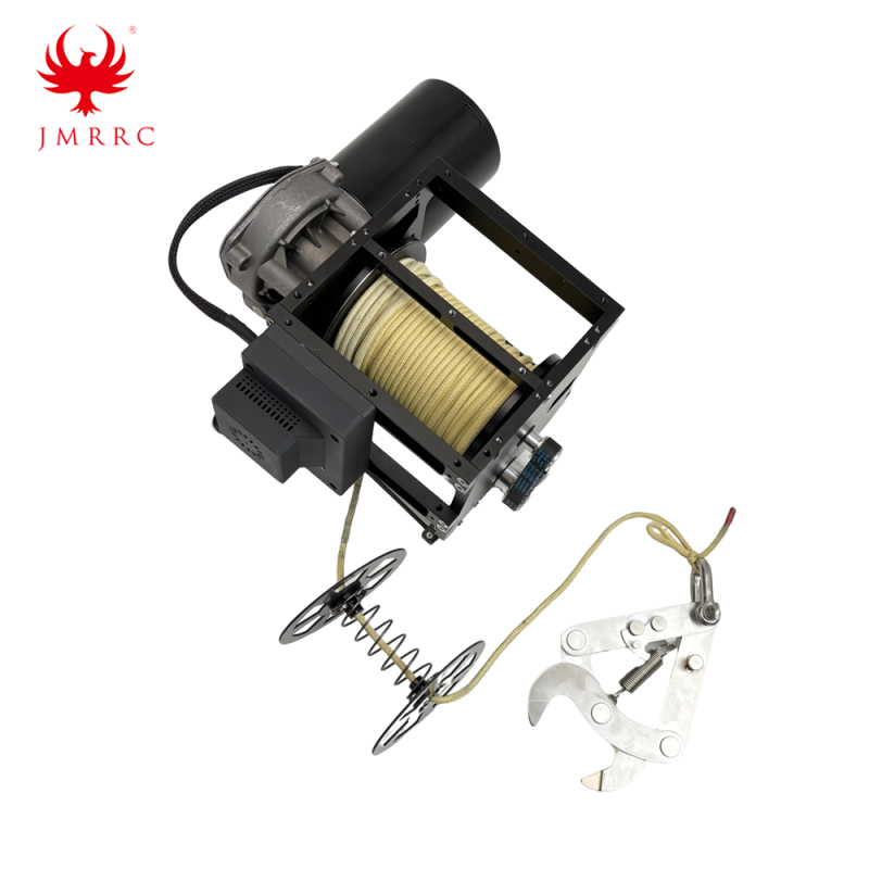 JMRRC DW50 Automatic Drone Winch System with 50kg Load Capacity 30m Rope Length Quick Release Drones Accessories for UAV