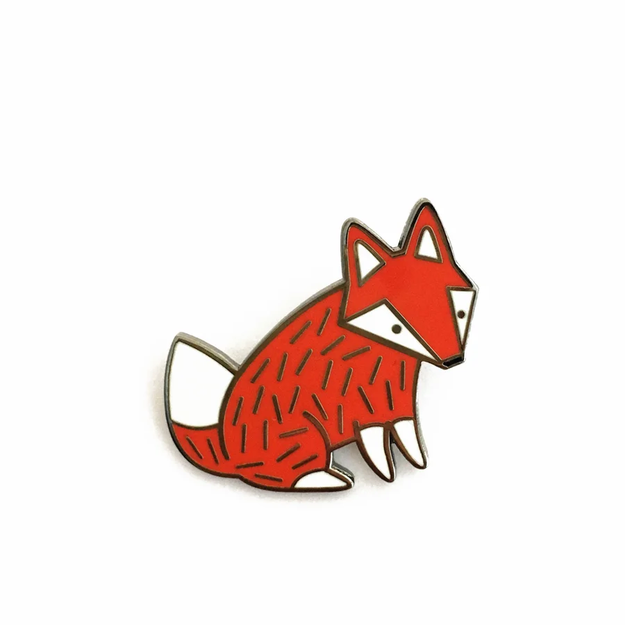 fox metal badge