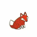 Kartun logam adat Anime Fox Lapel Pin
