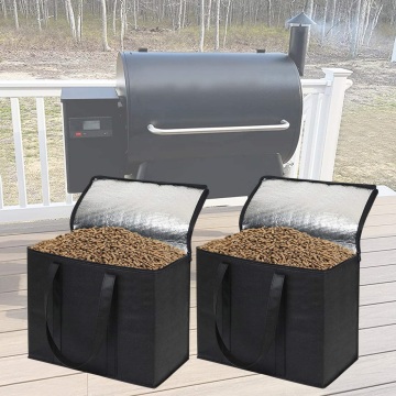 Wood Pellet Storage Containers Smoker Pellets Storage Bags with Base Plate