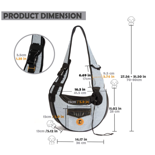 Máy có thể giặt được Chó Sling Carrier