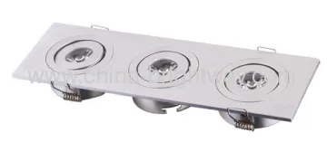 Rectangular 3x1w Led Ceiling Light 