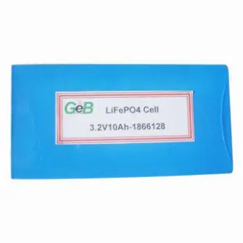 3.2V 10Ah LiFePO4 Power Battery Cell, 2.0V Discharge Cut-off Voltage