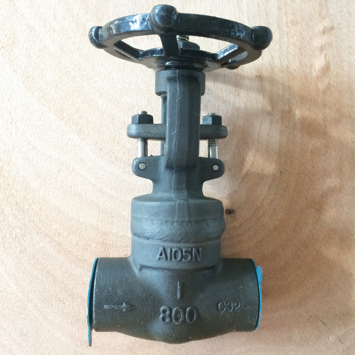 API Thread Welded Bonnet Solid Wedge Gate Valve, 1inch, 800lb