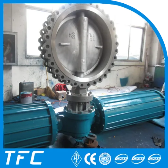 pneumatic operated soft seated butterfly valve