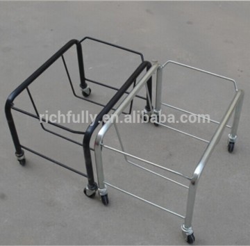 Movable Shopping Basket Holder with 4 wheels