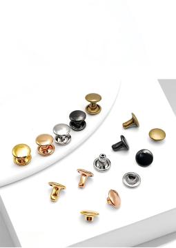 Double Cap Rivet For Leather Bag Craft