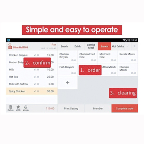 Android restaurant software with cloud service