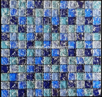 Blue glass mosaic tile,mosaic tile