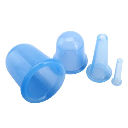 4Pcs Silicone Vacuum Massage Cups Cupping Therapy Set