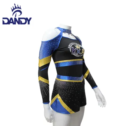 Royal blue girls cheer uniforms