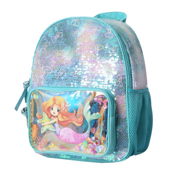 Fashion custom girls rainbow sequin backpack outdoor children's casual backpacks for girls unicorn school kids bag pack