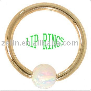 shinny ball gold BCR body piercing jewelry