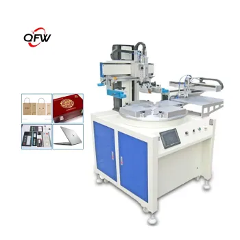 QFW Electrical Panel Turntable Screen Printing Machine
