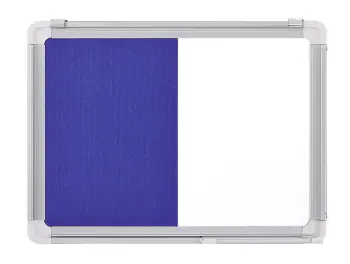 Magnetic Combination Blue Felt Board and Whiteboard