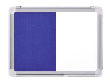 Magnetic Combination Blue Felt Board and Whiteboard