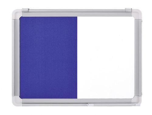 Quadro de combinação magnética de feltro azul e quadro branco