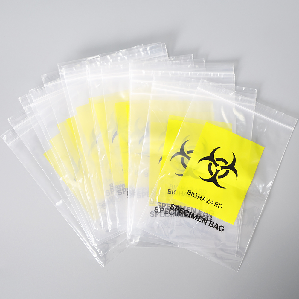 Laboratory Biohazard Specimen Transport ziplock Bags