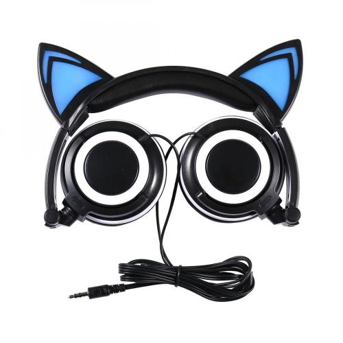 Fon Kepala Kucing Stereo Berwayar Logo Tersuai