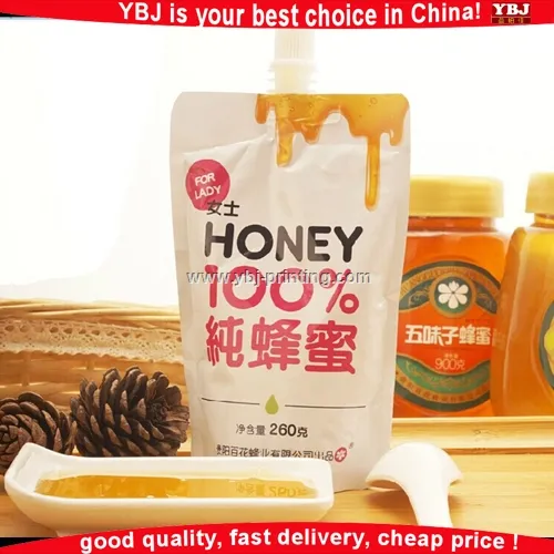 Hot sale food safety juice pouch with screw spout