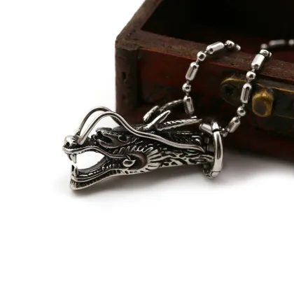 Casting dragon pendant in sliver for men