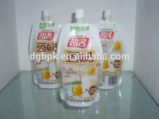 side gusset fruit juice spout bag