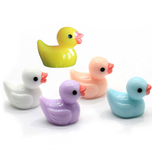 100 pièces Miniature coloré canard canard petit pâturage Statue Figurine Micro artisanat ornement Miniatures bricolage jardin décor