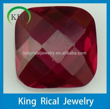 Synthetic Ruby Square Faceted Cut Ruby Gemstone Prices