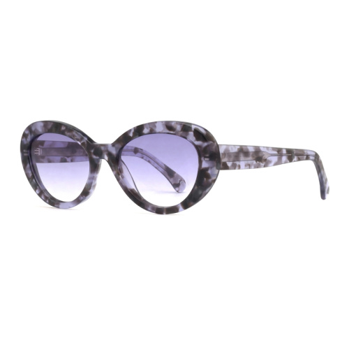 Women Fashion Round Uv400 Polarized Shade Acetate Sunglasses